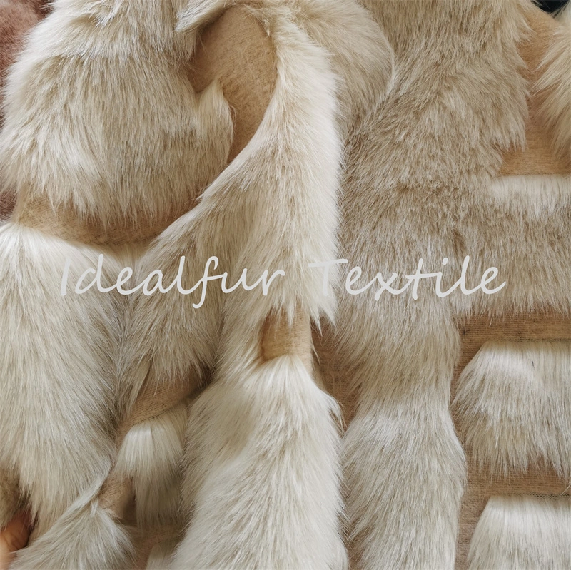 Jacquard Long Pile Fur with Numbers Animal Imitation Fur for Vest