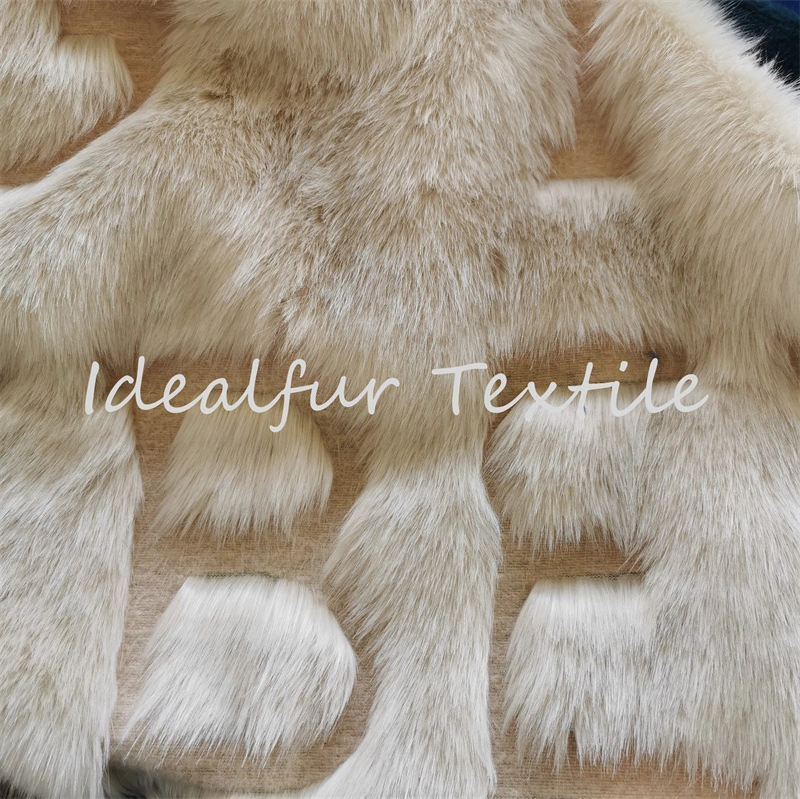 Jacquard Long Pile Fur with Numbers Animal Imitation Fur for Vest