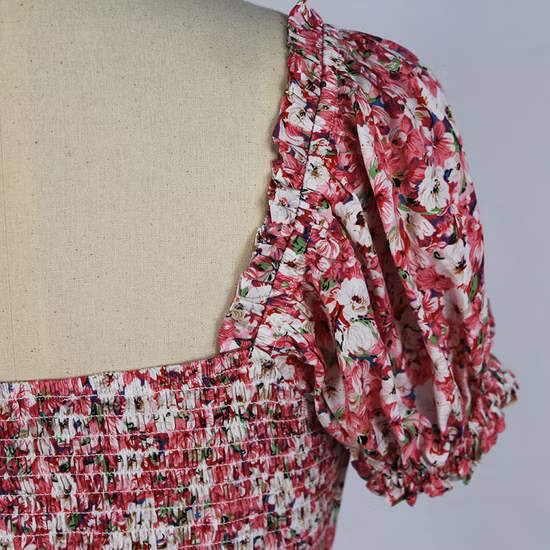 Mujeres de alta calidad 100% seda vino rojo corbata frente superior blusas al por mayor