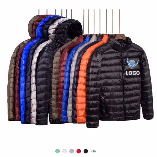 Venta al por mayor de hombres de invierno personalizados Puffer algodón acolchado chaquetas abrigos
